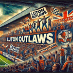 Group of Luton Town Outlaws fans showing support at a match